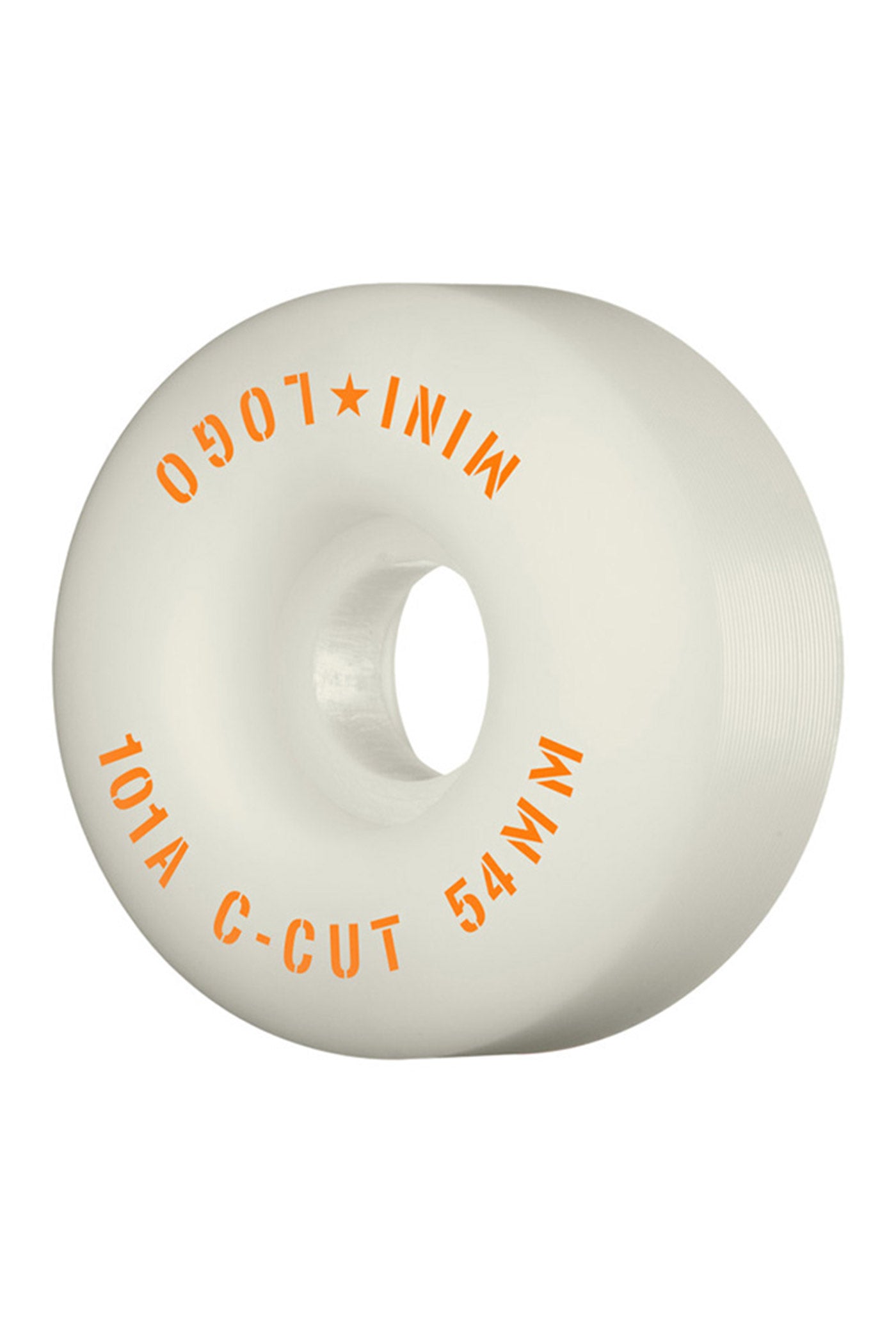 Mini Logo Skateboard Wheels C-cut "2" 54mm 101A White 4pk