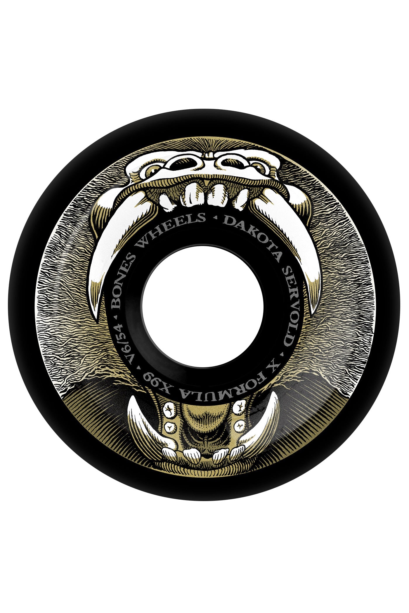 Bones Pro X Formula X99 Dakota Servold 54mm 99a V6 Widecut Wheels (Black) - SkateNation